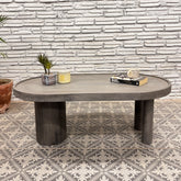 Handmade Indian Hand Carved Solid Hard Wood Trio Coffee Table